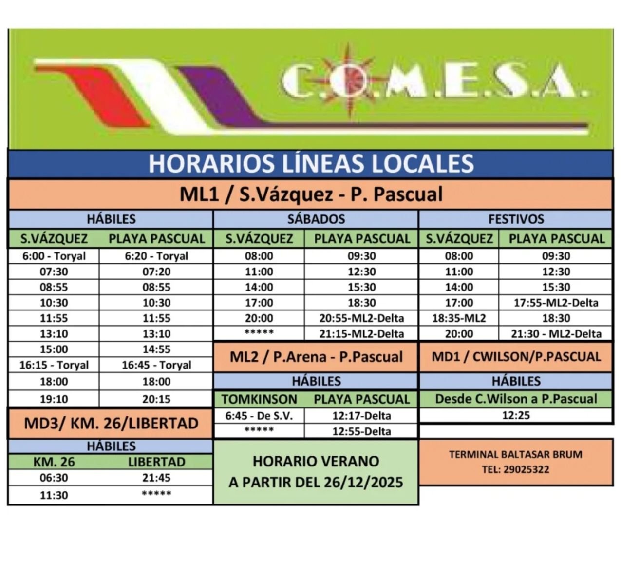 HORARIOS DE COME