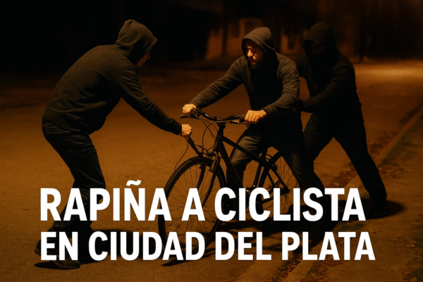 Rapiña a ciclista en Ciudad del Plata